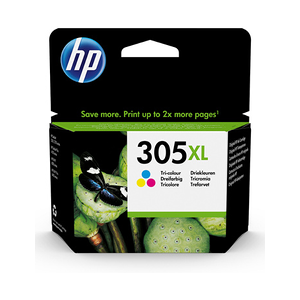 HP 305XL Cartouche d'Encre Trois Couleurs grande capacité Authentique (3YM63AE) - Publicité