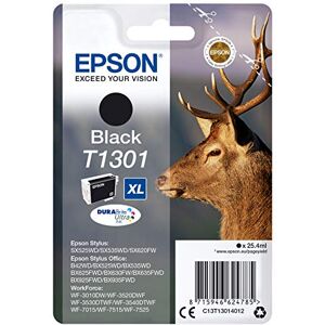 Epson T1301 Cerf Noir, Cartouches d'encre d'origine XL Haute capacité, WF-3010DW WF-3520DWF WF-3530DTWF WF-3540DTWF WF-7015 WF-7515 WF-7525 BX525WD BX535WD BX625FWD BX630FW BX635FWD SX525WD SX535WD - Publicité