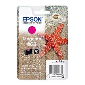 Epson 603 Etoile de Mer Magenta, Cartouche d'encre d'origine, XP-2100 XP-2105 XP-2150 XP-2155 XP-3100 XP-3105 XP-3150 XP-3155 XP-4100 XP-4150 WF-2810DWF WF-2820 WF-2830DWF WF-2840 WF-2850DWF WF-2870 - Publicité