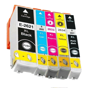 Compatible Epson 26XL Multipack (T2636) - 5 cartouches Haute capacite - 5 couleurs