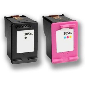 Remanufacture Pack de 2 Cartouches HP 305XL Noir / Couleur - Tres haute capacite - Noir+couleur