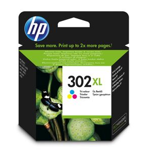 HP 302XL Cartouche d’encre trois couleurs grande capacité authentique - Publicité