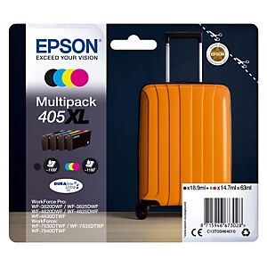 Epson 405 XL ''Valise'' Cartouche d'encre originale grande capacité C13T05H64010 - Pack Noir + Couleurs - Publicité