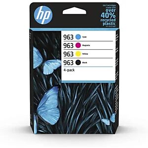 HP 963 Cartouche d'encre authentique 6ZC70AE - Pack Noir + Couleurs - Publicité