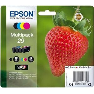 Epson 29 Multipack - Pack de 4 - noir, jaune, cyan, magenta - original - blister - cartouche d'encre - pour Expression Home XP-245, 247, 255, 257, 332, 342, 345, 352, 355, 435, 442, 445, 452, 455 Neutre - Publicité