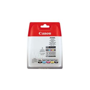 Multipack de cartouches d'encre pigmentée Canon PGI-580 XL Noir/CLI-581 Noir, Cyan, Magenta, Jaune - Publicité