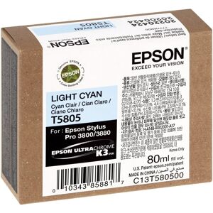 Epson Encre T5805 Light Cyan 80ml Stylus Pro 3800/3880