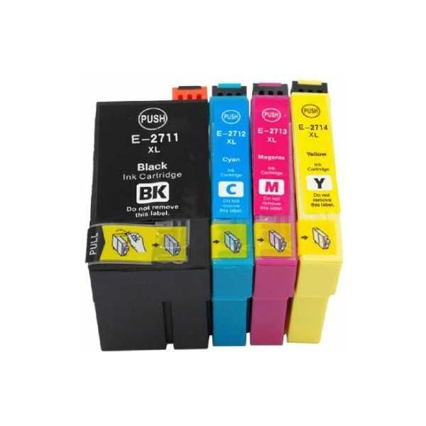 Compatible Epson WorkForce WF 3640DTWF, Pack cartouches pour T2715 - 4 couleurs