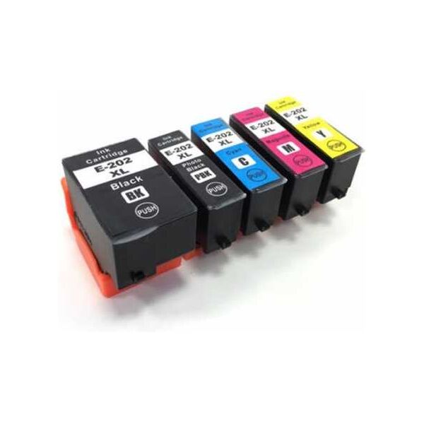 Compatible Epson 202XL Multipack (Kiwi) - 5 cartouches Haute capacité - 5 couleurs