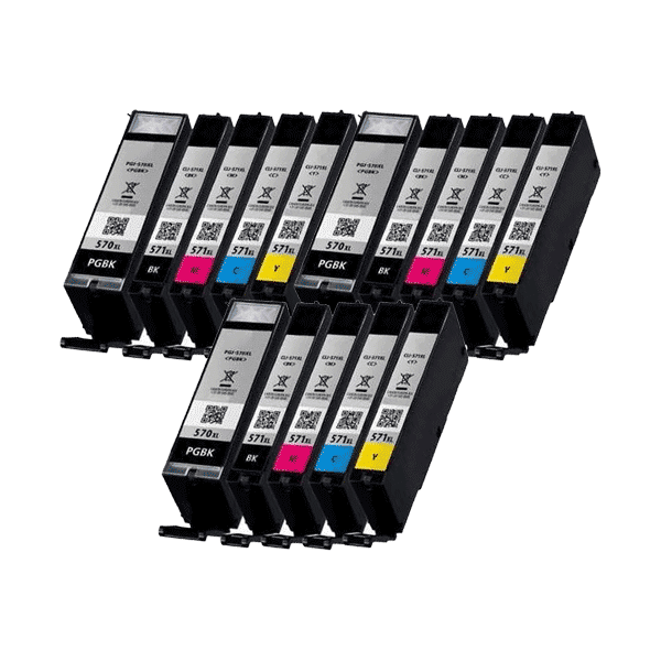 Compatible Canon PIXMA MG7750, Pack cartouches pour 570XL+571XL - 5 couleurs