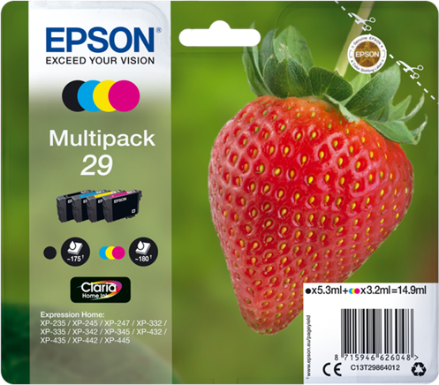 Epson 29 Multipack Noir(e) / Cyan / Magenta / Jaune Original C13T29864012