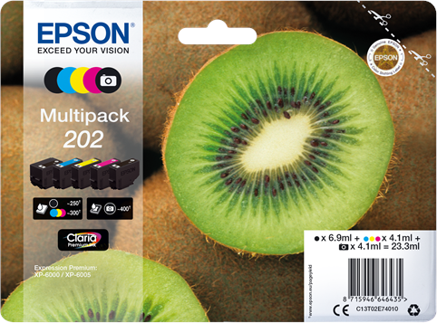 Epson 202 Multipack Noir(e) / Cyan / Magenta / Jaune Original C13T02E74010