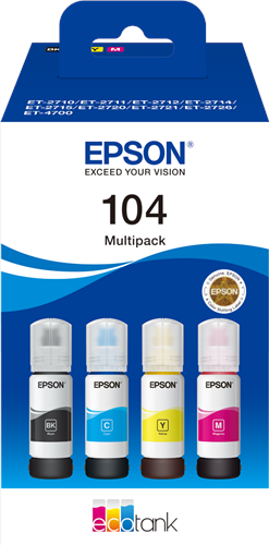 Epson 104 Multipack Noir(e) / Cyan / Magenta / Jaune Original C13T00P640