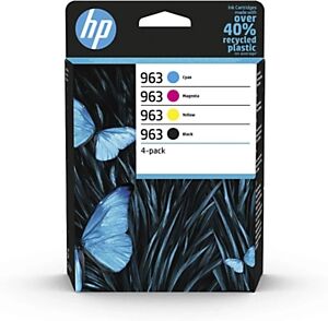 HP 963 Cartouche d'encre authentique 6ZC70AE - Pack Noir + Couleurs