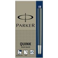 Parker S0116250 Quink blue / black ink refills (5 pieces)