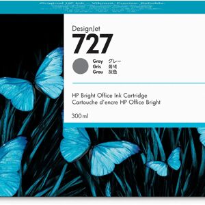 HP Cartuccia inchiostro grigio DesignJet 727, 300 ml [F9J80A]