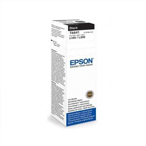 Epson T6641 Black Ink Bottle 70ml-nero