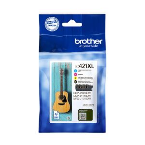 Brother Multipack Nero / Ciano / Magenta / Giallo Lc-421Xl Lc421Xlval 2000 Copie Originale