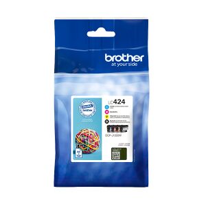 Brother Multipack Nero / Ciano / Magenta / Giallo Lc-424 Lc424Val 3000 Copie Originale