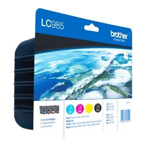 Brother Multipack Nero / Ciano / Magenta / Giallo Lc-985 Lc985Valbpdr 4 Cartucce D'Inchios Originale