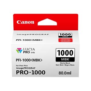 Canon Cartuccia D'Inchiostro Nero (Opaco) Pfi-1000Mbk 0545C001 5490 Copie 80Ml Originale