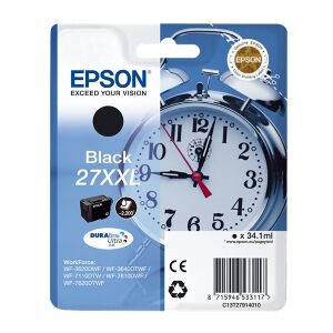 Epson Cartuccia D'Inchiostro Nero C13T27914012 27 Xxl 2200 Copie 34,1Ml Xxl Originale