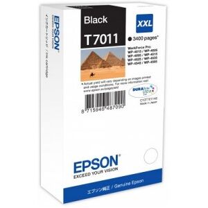 Epson Cartuccia D'Inchiostro Nero C13T70114010 T7011 Xxl 3400 Copie Xxl Originale