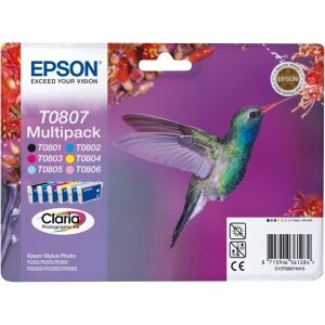 Epson Multipack Nero / Ciano / Magenta / Giallo / Ciano (Chiaro) / Magenta (Chiaro) C13T08 Originale