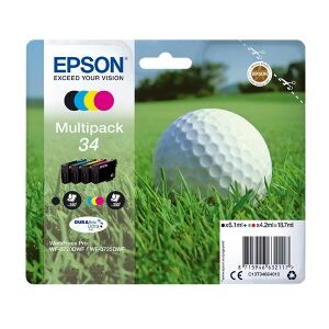 Epson Multipack Nero / Ciano / Magenta / Giallo C13T34664010 34 Originale