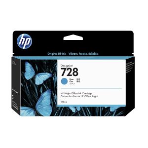 HP Cartuccia D'Inchiostro Ciano F9J67A 728 130Ml Originale