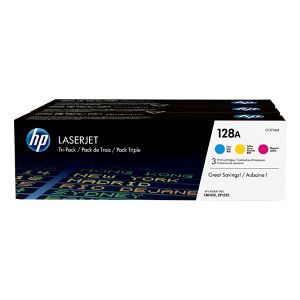 HP Multipack Ciano / Magenta / Giallo Cf371Am 128A Ce321A + Ce322A + Ce323A Originale