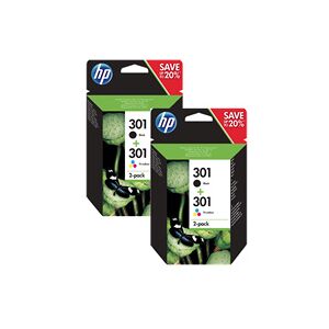 HP Multipack Nero / Differenti Colori 2X N9J72Ae 301 Promo-Pack Originale