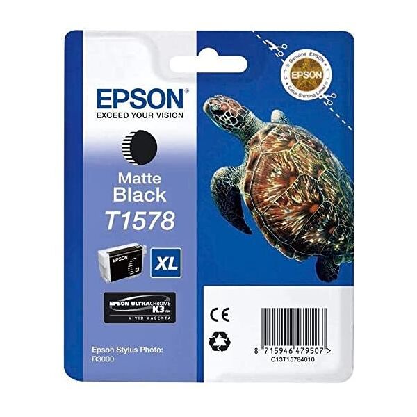 originale epson t1578xl nero opaco c13t15784010 per epson stylus photo r3000 r3000 t1578