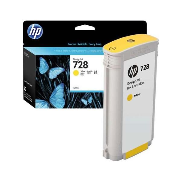 originale hp 728 giallo 130ml f9j65a pigment per hp designjet t730 ,t830 728 capacita 130ml