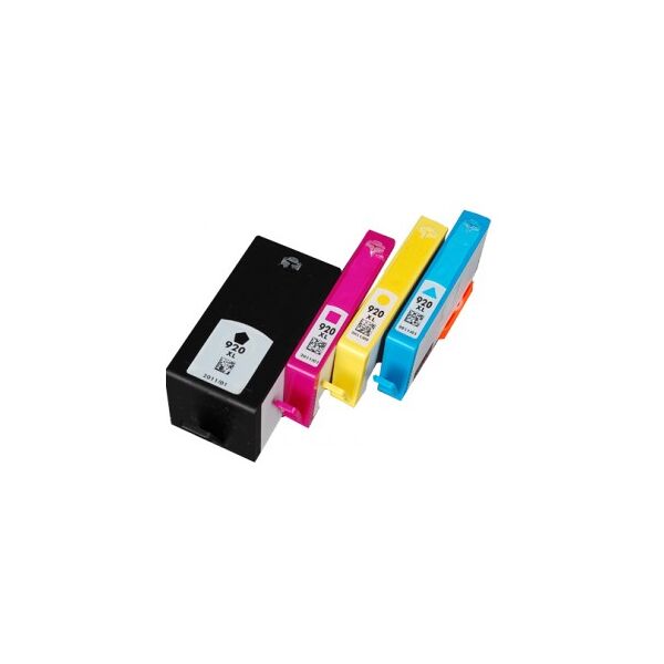 cartuccia compatibile per officejet 6500aio hp 920xl - con chip - nero pagine 1.200, colore pagine 700, cd973ae magenta 700 pagine