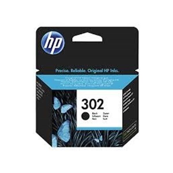 hp originale cartuccia hewlett packard 302 nero  f6u66ae