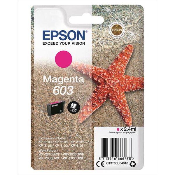 epson 603 stella marina t03u standard single magenta-magenta