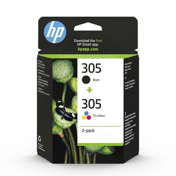 hp 305 combo pack 2 cartucce originali-nero, tricromia