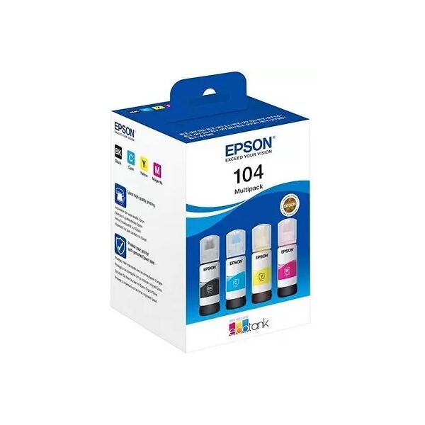 cartuccia epson c13t00p640 multipack 104 (conf. da 4 pz.) originale nero+colore