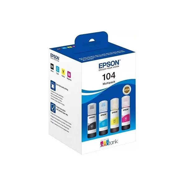 cartuccia originale epson c13t664640 multipack 664 (conf. da 4 pz.) nero+colore