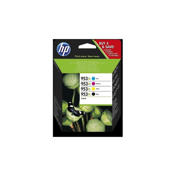 cartuccia originale hp 3hz52ae multipack 953xl (conf. da 4 pz.) nero+colore