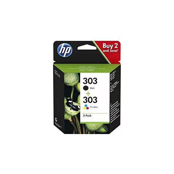 cartuccia originale hp 3ym92ae multipack 303 (conf. da 2 pz.) nero+colore