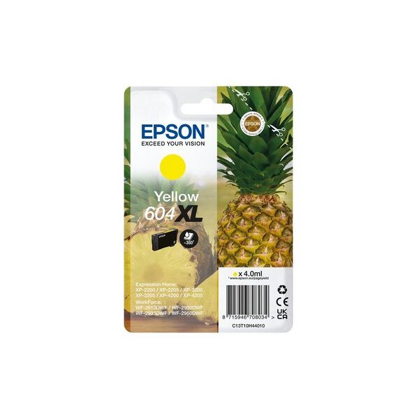 cartuccia originale epson c13t10h44010 604xl ananas giallo