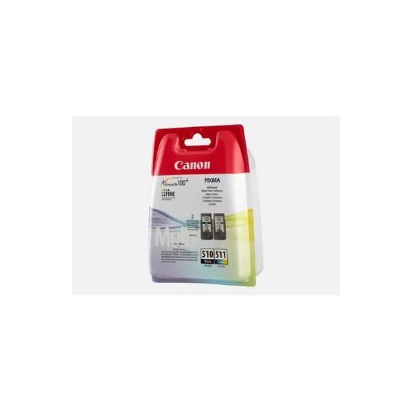 cartuccia originale canon 2970b010 multipack pg-510 / cl-511 (conf. da 2 pz.) nero+colore