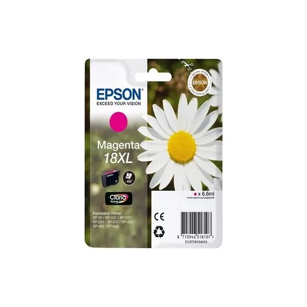 cartuccia originale epson c13t18134010 18 xl margherita magenta