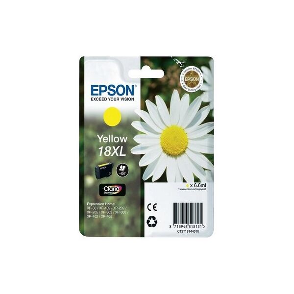 cartuccia originale epson c13t18144010 18 xl margherita giallo