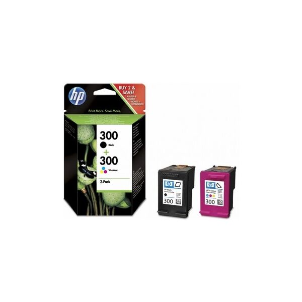 cartuccia originale hp cn637ee multipack 300 (conf. da 2 pz.) nero+colore