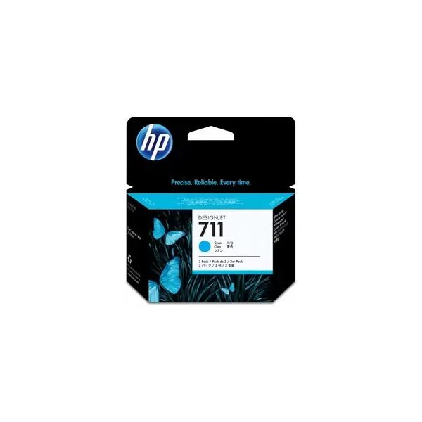 cartuccia originale hp cz134a multipack 711 (conf. da 3 pz.) ciano