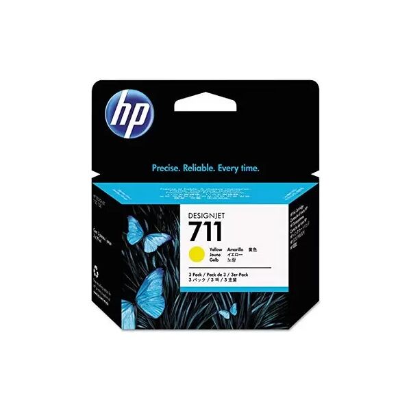 cartuccia originale hp cz136a multipack 711 (conf. da 3 pz.) giallo