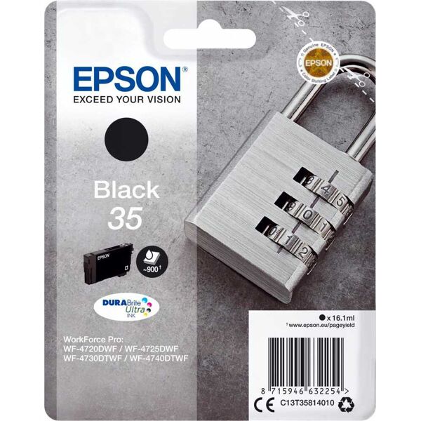 epson c13t35814020 cartuccia originale inkjet colore nero compatibile con workforce pro wf-4740dtwf / wf-4730dtwf - c13t35814020